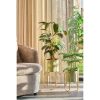 Donau Bloempot op Standaard - Set van 2 - Metaal - H45 x Ø23 cm - Lichtgroen, Goud - Afbeelding 6