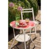 Bologna Bijzettafel Buiten - H60 x Ø50 cm - Metaal - Rood - Afbeelding 5