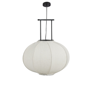 Pego Hanglamp - H55 x Ø50 cm - Linnen - Off-white