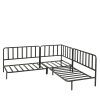 Celo Loungebank Hoekelement - L83 x B83 x H78 cm - Metaal - Zwart - Afbeelding 8