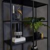 Vaas - Streep - Keramiek - Zwart/Wit -14x14x26 cm - Afbeelding 2