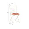 Bologna Bistrostoel - L40 x B51 x H87 cm - Metaal - Rood - Afbeelding 5
