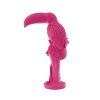 Ornament - Toekan - Polyresin - Roze - 18x9,5x29,5cm - Afbeelding 2