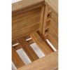 Glenwood Plantenbak Vierkant op Wielen voor Buiten - L35 x B35 x H35 cm - Acaciahout - Bruin - Afbeelding 3