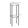 Dacia Plantenstandaard - L22 x B22 x H68 cm - Metaal - Groen - Afbeelding 5