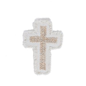 Het Macrame-kruis - Wit