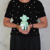 Ornament - Monkey Figurine 'The Legend' - Polyresin - Mintgreen - 11x7x19cm - Afbeelding 10