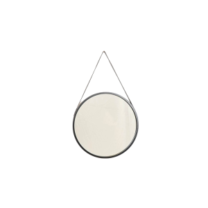 Spiegel - Rond - Metaal - Zwart - 50x2,5x50cm