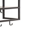 Kapstok - Planken - Metaal - Zwart - 73x21x29,5cm - Afbeelding 3