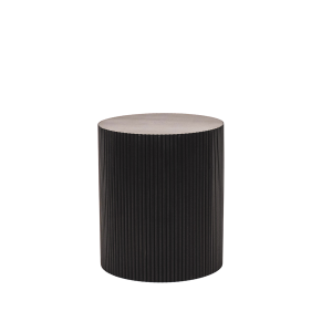 Bijzettafel - cilinder- MDF - zwart - 39x45cm