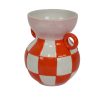 Vaas - Kan - Keramiek - Oranje/Roze -14,5x14x17cm - Afbeelding 2