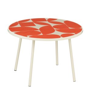 Bologna Bijzettafel Buiten - H38 x Ø58 cm - Metaal - Rood