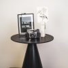 Bijzettafel - Rond - MDF - Zwart - 40x40x44cm - Afbeelding 4