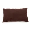 De leren kussenhoes met zes panelen - Choco - 30x50 - Afbeelding 2