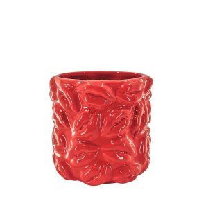 Pot - Kisses - Keramiek - Rood - 17,5x17,5x17,5cm