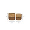 Damian Plantenmand - Set van 2 - H20 x Ø20 cm - Zeegras - Bruin - Afbeelding 2