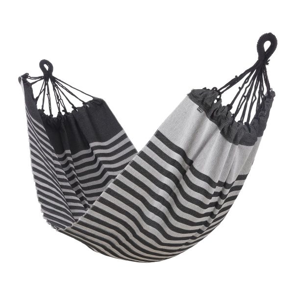 Mica Decorations Hangmat - L230 x B120 cm - Zwart gestreept