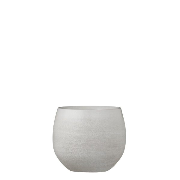 Douro Bloempot - H18 x Ø20 cm - Terracotta - Off White