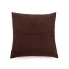 De leren kussenhoes met vier panelen - Choco - 40x40 - Afbeelding 2