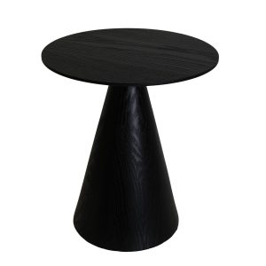 Bijzettafel - Rond - MDF - Zwart - 40x40x44cm
