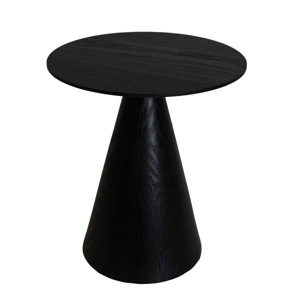 Bijzettafel - Rond - MDF - Zwart - 40x40x44cm
