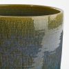 Olof Bloempot - H24 x Ø26 cm - Terracotta - Donkerblauw - Afbeelding 2