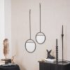 Mirror - Round Wall Mirrors - Metal - Black -S2- 25x90 & 30x100 - Afbeelding 9