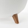 Doppio Bloempot op Poten - H22 x Ø47 cm - Gerecycled Plastic - FSC Mix - Wit - Afbeelding 3