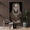 Gobelin geweven wandtapijt 120/180 Himba Girl Namibië WH1870 uitgerekt op een draagbalk - Afbeelding 2