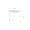 Seatle Bijzettafel Buiten - H50 x Ø50 cm - Metaal - Wit - Afbeelding 4