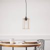 Lamp - Hanglamp - Metaal/Glas - Goud - 12x12x25cm - Afbeelding 4