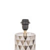 Tafellamp - Kristallen Voet - Glas - Smokey - E27 - 19x19x20cm - Afbeelding 2