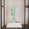 Ornament - Toekan - Polyresin - Mintgroen - 18x9,5x29,5cm - Afbeelding 6