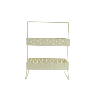 Planken - Styling - Metaal - 2 lagen - Beige - 30x15x40cm