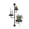 Perry Wandrek - L30 x B23 x H80 cm - Metaal - Zwart - Afbeelding 6