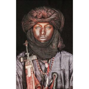 Gobelin geweven wandtapijt 120/180 Dawo fulani stam WH1957 Uitgerekt