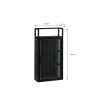 Clifton Wandkast - L38 x B15 x H74 cm - Metaal - Zwart - Afbeelding 7