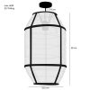 Pella Hanglamp - H58 x Ø33 cm - Linnen - Beige - Afbeelding 5