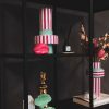 Vaas - Streep - Keramiek - Mintgroen/Neon Roze -14x14x26 cm - Afbeelding 3