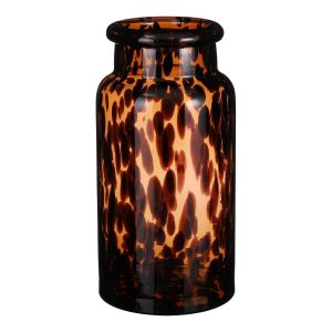 Tiger Vaas - H30 x Ø15 cm - Bruin