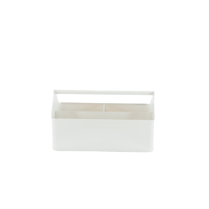 Opbergdoos - Organisator - Metaal - Wit - 30x17x17cm