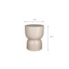 Stage Bijzettafel - H45 x Ø35 cm - Cement - Beige - Afbeelding 5