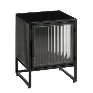 Clifton Opbergkast met Deuren - L38 x B35 x H50 cm - Metaal - Zwart