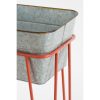 Stanly Bloempot op Standaard - Set van 2 - L42 x B21 x H46 - Metaal - Perzik - Afbeelding 2