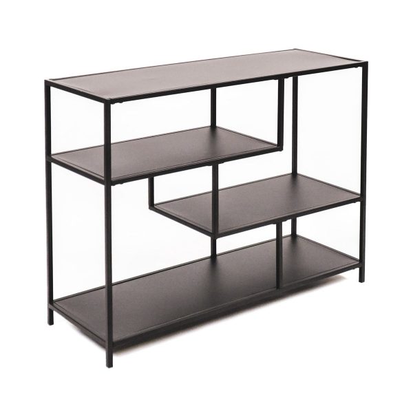 Kast - Metaal - Zwart - 100x35x75cm