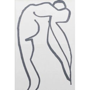 Vrouw -120/180 - textielkunst uitgerekt op een brancardbar