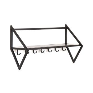 Kapstok - Metaal - Zwart - 71,5x21,7x36cm