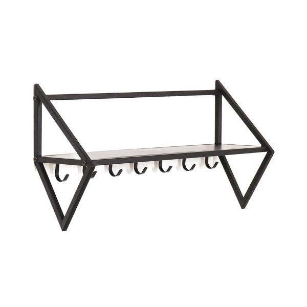 Kapstok - Metaal - Zwart - 71,5x21,7x36cm