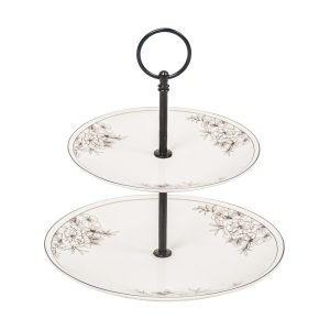 Etagere - Bloemen - Newbone China - 2 lagen