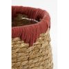 Jorck Plantenmand - Set van 3 - H24 x Ø26 cm - Zeegras - Rood, Bruin - Afbeelding 2